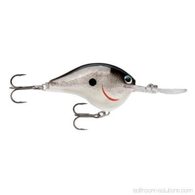 Rapala Dives-To Series Custom Ink Lure Size 10, 2 1/4 Length, 6' Depth, 2 Number 4 Treble Hooks, Silver, Per 1 565377718